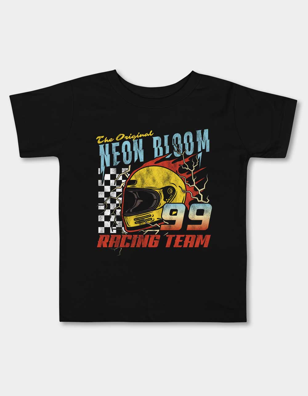 Neon Bloom Racing Toddler Tee